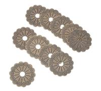 Ipetboom Rondelle Decorative per Piastre Posteriori Mobili Antichi in Rame da 32 Mm, Set 10 Pezzi per Restauro Fai da Te, Ferramenta Compatibile per Manopole e Cassetti, Accessori