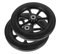 Ipetboom Ruote Anteriori Rotelle Nere Resistenti in PVC e Metallo Sostituzione e Durevole per Carrozzina Disabili e Anziani