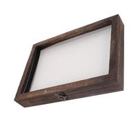 Ipetboom Scatola Esposizione Insetti in Legno Massello Custodia Specimen con Trasparente Base Fissa Antiribaltamento e Serratura per Campioni Farfalle e Bruco Teca e Robusta
