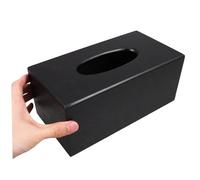 Ipetboom Scatola Portafazzoletti Rettangolare in Massello Nero Tovaglioli da Vintage e Hotel Organizer per Fazzoletti e Tovaglioli Design Minimalista e Moderno