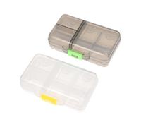 Ipetboom Scatola Portapillole Portatile 9 Scomparti in Plastica Pp 2 Pezzi Trasparente e Resistente Per Viaggio e Uso Quotidiano Organizer Compatto Per Pillole e Piccoli Oggetti