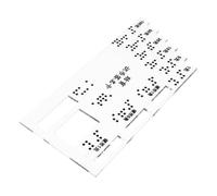 Ipetboom Scheda Guida Braille Acrilica per Non Vedenti, Ausilio per Scrittura e Lettore di Denaro Braille, Pannello Numerico per Banca, Resistente e Portatile per Transazioni Quotidiane
