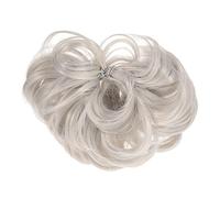 Ipetboom Scrunchie Per Estensione Sintetici Bun Hairpiece Elastic Wave Per Donne Per Eventi e Foto Colore Grigio Facile Indossare e