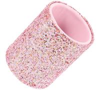 Ipetboom Secchio Porta Pennelli Make Up in Plastico Rosa Design Delicato, Robusto e Portatile per L'organizzazione Trucco a Casa o Vanity