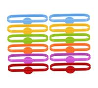 Ipetboom Segna Resistente Forma in Silicone di e Anello Bicchieri Pezzi 12 a Riconoscere da Facile da Distinguere allo Sbiadimento Colore Casuale per Festa per Party e Bar