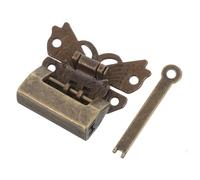 Ipetboom Serratura Decorativa Stile Cinese Farfalla in Lega Antiruggine per Scatole di Legno Chiavistello Vintage per Gioielli con Chiusura Sicura e Design Tradizionale Elegante