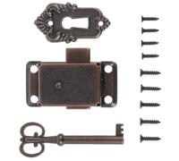 Ipetboom Serratura e Chiave per Mobili Antichi in Ferro e Lega di Zinco, Set di Serrature Vintage per Cassetti e Armadietti Installazione Facile, Adatta per Portagioie e Mobili D’epoca