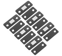 Ipetboom Set 12 Pezzi Chiusure Magnetiche per Sportelli di Armadietti in Metallo Nero Opaco Fermaporta Magnetico per Mobili Armadi e Dispense Installazione senza Fori Resistente e