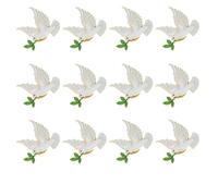 Ipetboom Set 12 Spille da Bavero a Forma di Colomba della Pace Smaltate, Spilla Mini Lucida in Lega Galvanica, Accessori Eleganti per Abiti, Cappotti, Zaini e Scialli da Donna, Simbolo