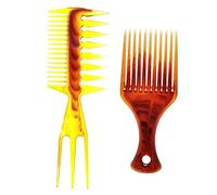 Ipetboom Set 2 Pettini a Denti Larghi per Acconciatori, Pettine Liscio per Styling Chioma Uomo e Donna, Spazzola per Chioma Larga per Saloni e Impiego Professionale