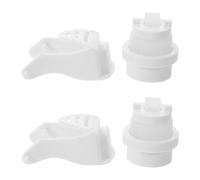 Ipetboom Set 2 Pezzi Pompe Vuoto per Dispenser Dentifricio Automatico da Parete con Kit Asta di Spinta, Parti di Ricambio per Spremi-dentifricio, Accessori per Riparazione Fai da Te