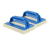 Ipetboom Set 2 Pezzi Spugna Abrasiva Manico Ergonomico, Spazzola per Vasca da Bagno e Tampone Antigraffio, Accessorio per Pulizia Delicata di Cucina e Bagno