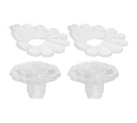 Ipetboom Set 2 Pezzi Tappi Terminali per Ombrellone da Giardino Trasparenti Filettatura 8 MM e Guarnizione Accessori per Pali Ombrellone Ricambio Compatto per Riparazione Fai da Te