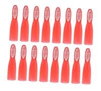 Ipetboom Set 20 Pezzi Spazzolini da Denti Portatili per Prigione Copri Dito in Plastica, Mini Spazzolino Rosso per Centri di Detenzione, Sicurezza e Igiene Personale