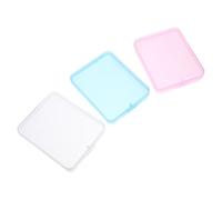 Ipetboom Set 3 Pezzi Portaoggetti da Viaggio Rotondo Trasparente con Coperchio Organizer Bagno per Dischetti di Cotone Spugnette Trucco e Bastoncini Contenitori Compatti per Cosmetici e