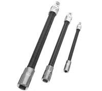 Ipetboom Set 3 Prolunghe Flessibili per Chiave Inglese 1/4-3/8-1/2 Barra di Prolunga e Testa di Trasmissione Attrezzo Professionale Leggero per Riparazioni Auto e Uso Industriale