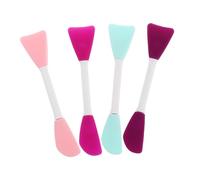 Ipetboom Set 4 Applicatori Doppia Testa in Silicone Per Maschere Viso Da Donna, Spatole Per Maschera Fai Da Te Delicate Sulla Pelle, Strumenti Compatti Per Trucco e Beauty Routine