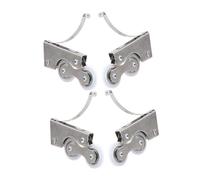 Ipetboom Set 4 Pezzi Pulegge Scorrevoli in Metallo Cuscinetti Silenziosi per Porte a Zanzariera e Porte Scorrevoli in Vetro per Armadi e Mobili Alta Capacità di Carico