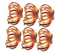 Ipetboom Set 6 Fermagli per Chioma Grandi Artiglio, Clip a Mascella per Chioma Spessi e Ricci, Accessori Decorativi Donna per Uso Quotidiano e Occasioni Formali, Colore Caramello 10,5 Cm Vintage
