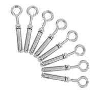 Ipetboom Set 8 Bulloni ad Occhiello ad Espansione in Acciaio Inox M6 per Calcestruzzo Ganci per Muratura Resistenti per Ancoraggi a Parete Fissaggi per Griglie e Tombini in Ambienti