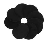Ipetboom Set 8 Pezzi Piumini di Cipria in Pu Pelle Nera, Ultra Sottili e Morbidi, Facili da Pulire, per Ritocchi Trucco On-the-go e Routine di Bellezza