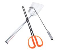 Ipetboom Set Attrezzi per Caminetto 3 Pezzi Pinza Pala in Ferro e Attizzatoio Ergonomici Utensili Antincendio per Casa e Giardino Accessori per Riscaldamento e Braciere Invernale