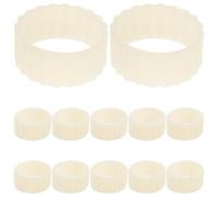 Ipetboom Set da 20 Anelli Portacandele in Silicone Beige, Supporto Stabile per Candele Coniche, Guarnizioni Protettive Resistenti al Calore per Banchetti e Decorazioni da Tavolo