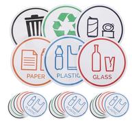 Ipetboom Set da 24 Adesivi per Riciclaggio Impermeabili e Resistenti allo Sbiadimento, Etichette Adesive per Bidoni della Spazzatura Grandi, per Raccolta Differenziata Domestica,