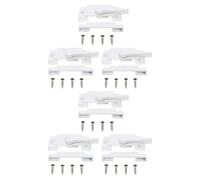 Ipetboom Set da 6 Serrature a Mezzaluna per Finestre a Ghigliottina Scorrevoli Chiusura Laterale Destra Fermo Scorrevole per Interni Ferramenta di Sicurezza per Porte e Finestre in