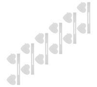 Ipetboom Set da 6 Supporti per Borse all Uncinetto in Plastica Bianca a Forma di Cuore, Stabili e Facili da Tagliare, per Progetti Fai da Te di Borse e Accessori Fatti a Mano