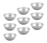 Ipetboom Set da 9 Mini Teglie per Crostate in Alluminio, Stampi per Cupcake e Torte a Mezza Sfera, Tortiere Resistenti per Cottura in Casa, Ristoranti e Pasticcerie