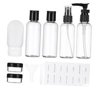 Ipetboom Set Di 6 Contenitori Da Viaggio Per Articoli Da Toeletta 80 Ml, Flaconi Spray e Dispenser Per La Cura Della Pelle, Kit Portatile Etichette e Borsa Comoda Per Viaggi e Skincare