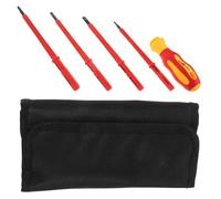 Ipetboom Set di Cacciaviti Isolati per Elettricisti Punta a Taglio e Croce Kit Utensili Elettrici Antiscivolo Borsa Porta Attrezzi per Riparazioni Domestiche e Lavori Professionali