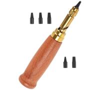 Ipetboom Set di Utensili per Perforatrice Pelle 7 Pezzi in Acciaio Resistente Scalpelli per Fori in Cintura Punzone Cavo per Artigianato e Riparazioni Fai-da-Te