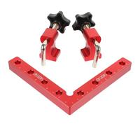 Ipetboom Set Morsetti Angolari a 90 Gradi in Lega di Alluminio Morsetti Quadrati per Lavorazione del Legno 140Mm Utensili per Assemblaggio Mobili e Falegnameria Professionale