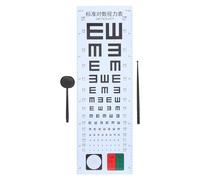 Ipetboom Set Tabella Oculistica per Esame della Vista Domestico, Grafico Visivo da Parete in Plastica Occlusore e Puntatore Manuale, Strumento per Test Vista Adulti per Uso Oculista