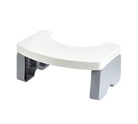 Ipetboom Sgabello Bagno Bianco in Plastica Pp Design Antiscivolo e Portata Resistente, Rialzo Wc Semplice per Uso Quotidiano in Bagno