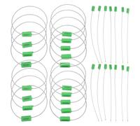 Ipetboom Sigilli di Sicurezza in Acciaio Cavo 1,8x305mm Verde, Etichette Numerate 0-100, Set 100 Pezzi per Camion, Container e Trasporto Industriale, Sigilli Antimanomissione per