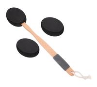 Ipetboom Spazzola Da Bagno Con Manico Eva e Testine Multiple Applicatore Lozione Per Schiena Antiscivolo Corpo Massaggio e Esfoliante Uso Bagnato e Asciutto