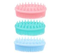 Ipetboom Spazzola da Bagno per Neonati in Silicone, 3 Pezzi, Pulizia Delicata e Massaggio, per Chioma e Corpo, per Bambini e Bebè