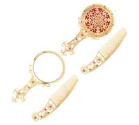 Ipetboom Specchio Mano Vintage Set Di Pettini Specchio Decorativo Antico Per Donna Per Travels Feste Make-up Trucco Uso Interno Ed Esterno