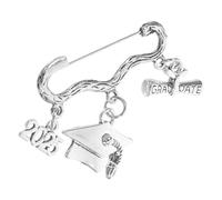 Ipetboom Spilla Commemorativa Di Laurea Spilla Per Il Diploma Della Scuola Dell'infanzia Pin Di Battitore Del Cappello Di Laurea Pendenti Di Laurea Per Il Limite Silver Lega Di Zinco