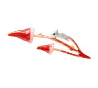 Ipetboom Spilla Coniglio Smaltata Forma Di Fungo Accessorio Elegante e Creativo Per Vestiti e Borse Facile Da Indossare e Resistente Come Spilla Bavero e Regalo Di Compleanno