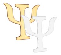 Ipetboom Spilla Dell'alfabeto in Lega Vintage, Set Da 2 Pezzi in Oro e Argento, Accessorio Retrò Per Donna Da Giacca, Cappello e Borsa, Spilla a Forma Di Lettera Ispirata Alla Psicologia