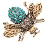 Ipetboom spilla d'epoca Spille annata blu api mestiere strass Pin del risvolto perno per zaini accessori donna spilla a forma di ape Brucia dei vestiti da donna Lega di zinco
