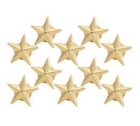 Ipetboom Spille a Forma di Stella a Cinque Punte in Rame Dorato 3d, Set da 10 Pezzi, Distintivi Stellari per Memorial Day e Feste Veterani, Accessori Decorativi Resistenti per
