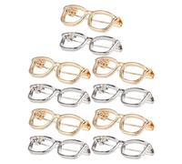 Ipetboom Spille da Donna Occhiali in Lega, Set da 10 Pezzi Oro e Argento, Spilla Decorativa per Abbigliamento, Accessorio Multifunzione per Giacche, Hijab e Borse, Chiusura Sicura