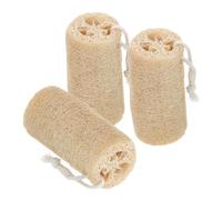 Ipetboom Spugna Esfoliante Corpo in Luffa Naturale 3 Pezzi potere Pulente Elevato per Bagno e Cucina per Uomini e Donne