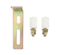 Ipetboom Staffa a l per Montante con Doppi Rulli in Nylon per Porta Scorrevole Guida Scorrevole in Acciaio Resistente