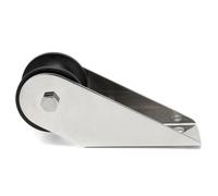 Ipetboom Staffe per Ancoraggio Barca 304 Acciaio Inox Rullo Nylon Nero | Foro di Montaggio da 10mm, Finitura Lucida e Liscia, per Fianco e Musone di Prua